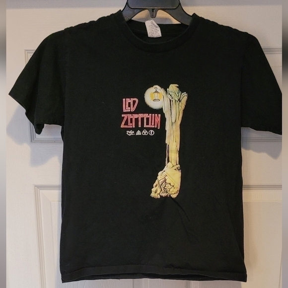 Led Zepplin Hermit Lanter Shirt Black Size Small Men's? 100% Cotton - Picture 1 of 10
